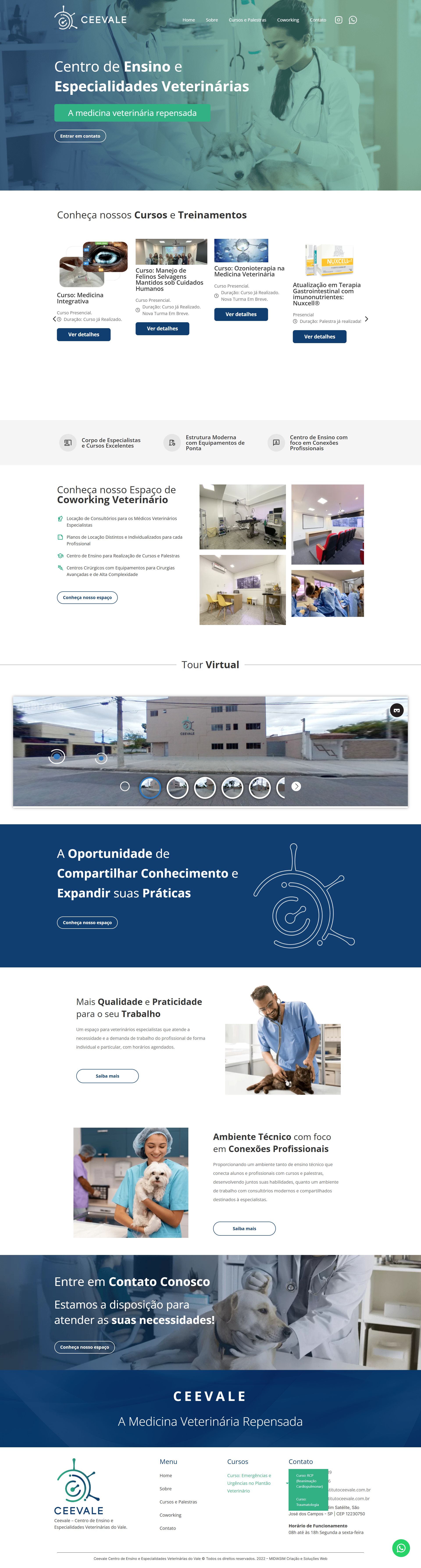 Criação Site CEEVALE - Centro de Ensino Veterinário