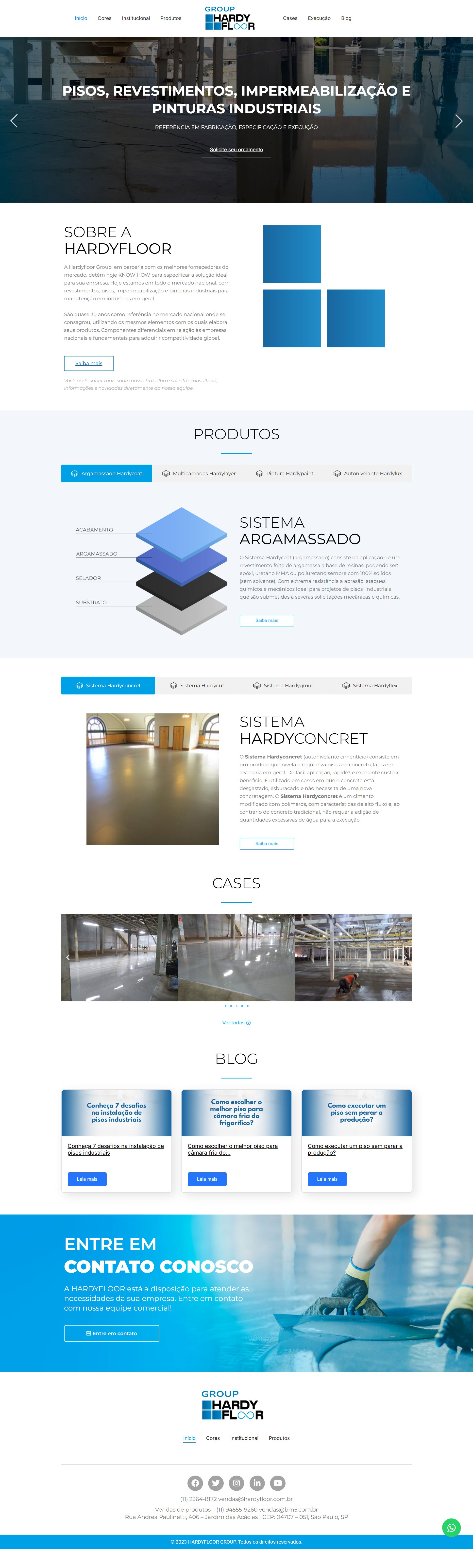 Criação Site Hardyfloor Group