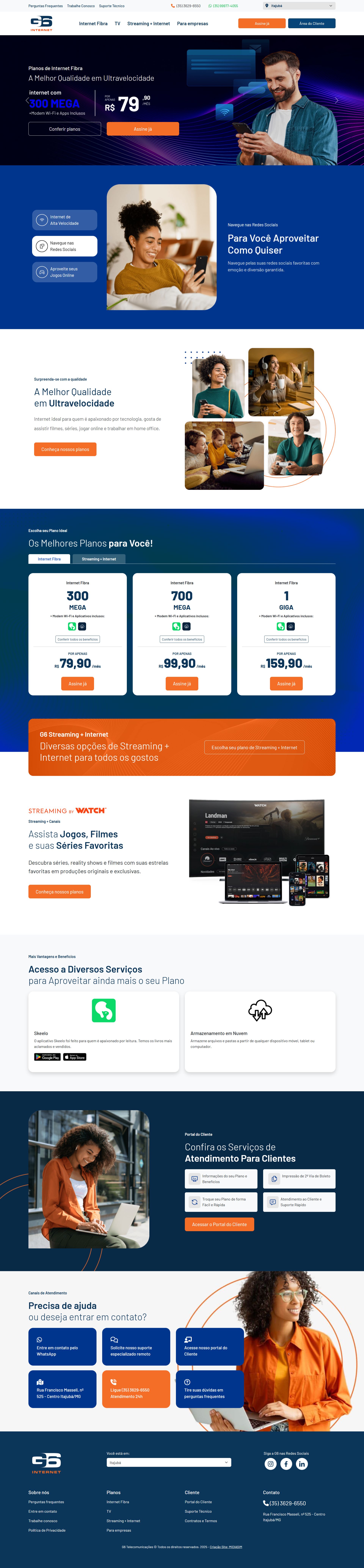 Desenvolvimento site G6 Internet e TV
